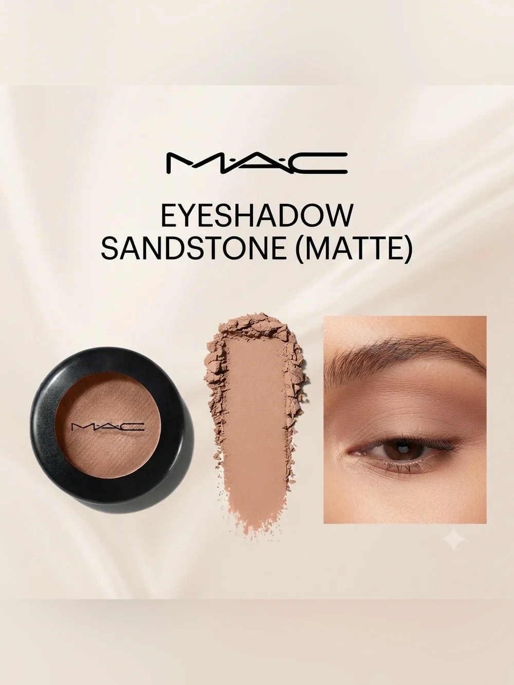 NEW✅ MAC • Sandstone Matte Eyeshadow | Soft Neutral Taupe Beige • New in Box